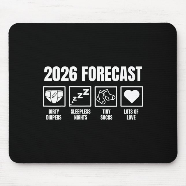 Mousepad Baby Coming Soon 2026 Pregnancy Announcement Forec (Frente)