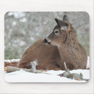 Mousepad Baby Deer na Casaco de inverno