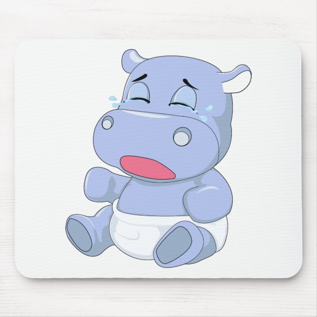 Mousepad Baby Hippo Chorando (Frente)