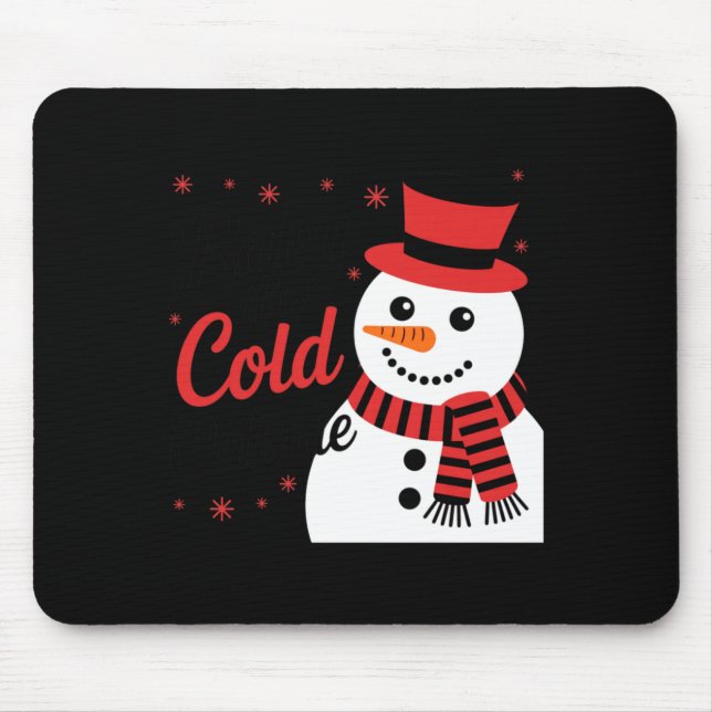 Mousepad Baby It's Cold Outside Retro Christmas Long Sleeve (Frente)