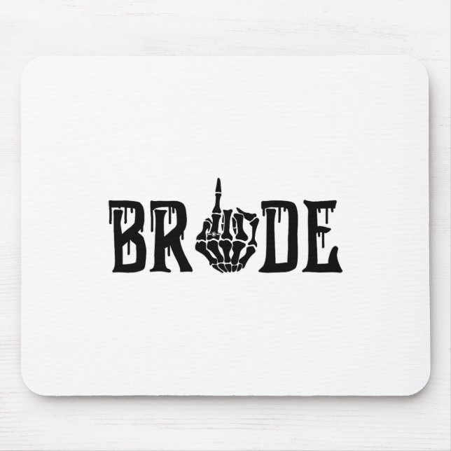 Mousepad Bachel de Casamento de Dia das Bruxas do Esqueleto (Frente)