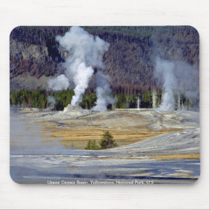 Mousepad Bacia superior do geyser, parque nacional de
