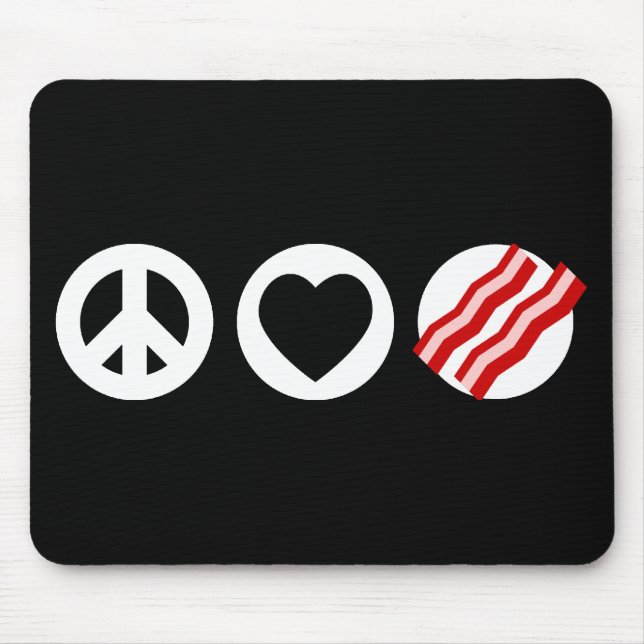 Mousepad Bacon do amor da paz (Frente)