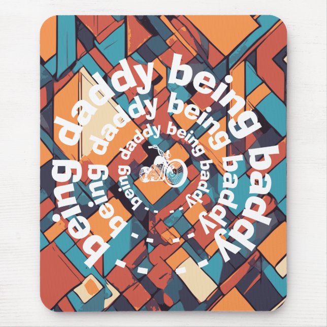 Mousepad Baddy Pai Chopper, Design de rebelde geométrico (Frente)
