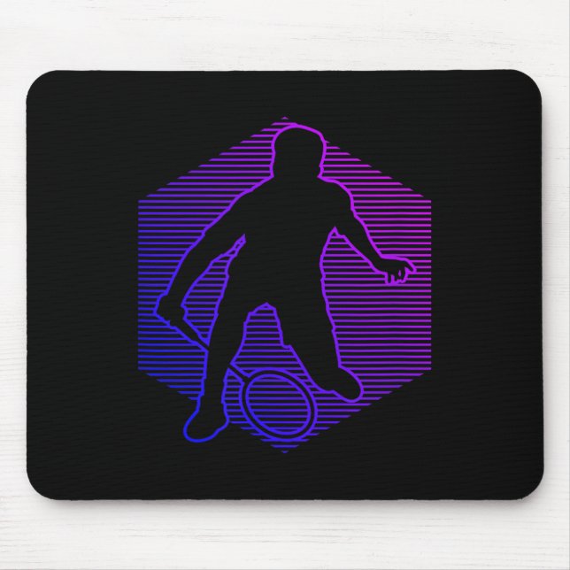 Mousepad Badminton Badminton Player Men Women Shuttle  (Frente)