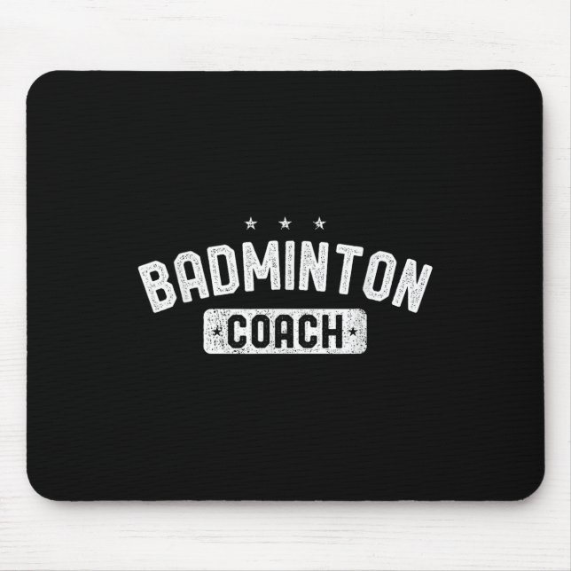 Mousepad Badminton Coach Vintage Badminton  (Frente)