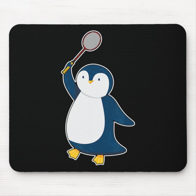 Mousepad Badminton E Jogador De Churrasco Pinguim (Frente)