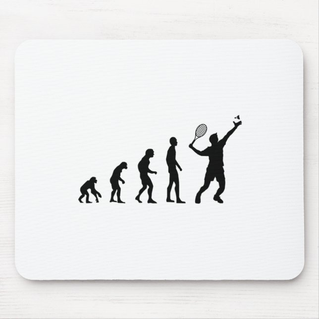 Mousepad Badminton Evolution Engraçado (Frente)