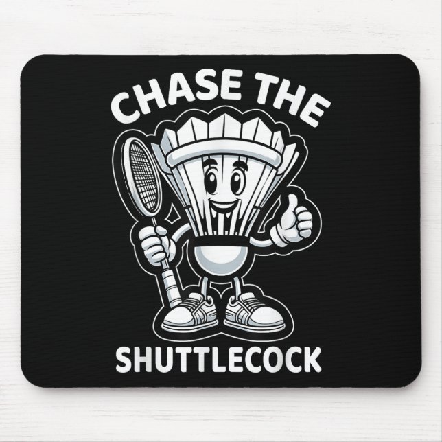 Mousepad Badminton Forever Cartoon Shuttle E Racket Graph (Frente)