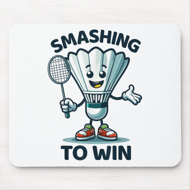 Mousepad Badminton Forever Cartoon Shuttle E Racket Graph (Frente)