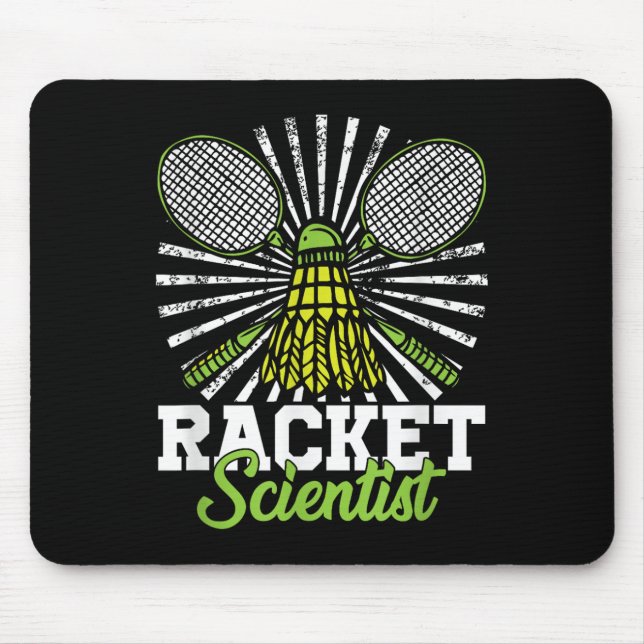 Mousepad Badminton Gift Shuttle Cientista de Racket Badmint (Frente)