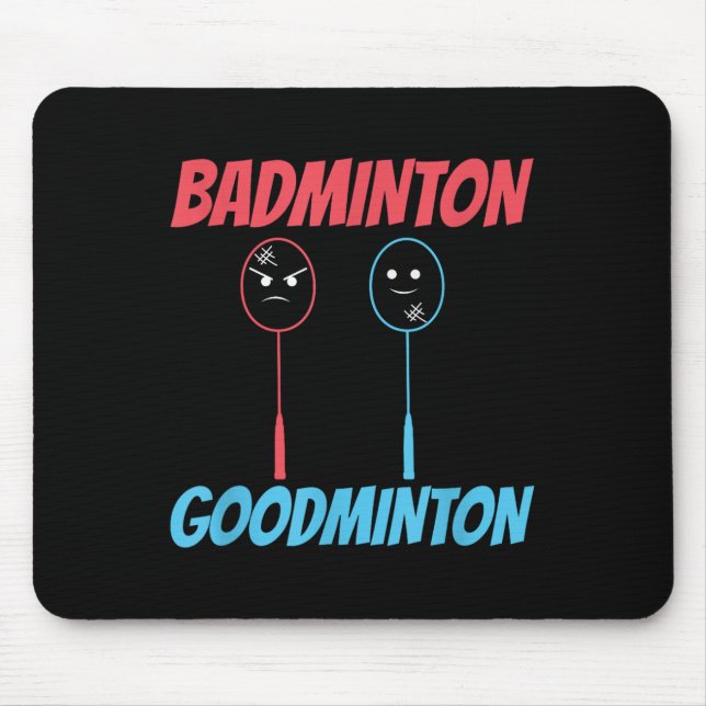 Mousepad Badminton Goodminton Racket Meme (Frente)