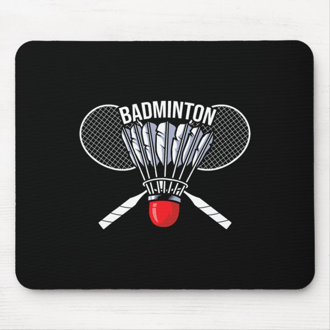 Mousepad Badminton Graphic Badminton Player Shuttle Sports (Frente)