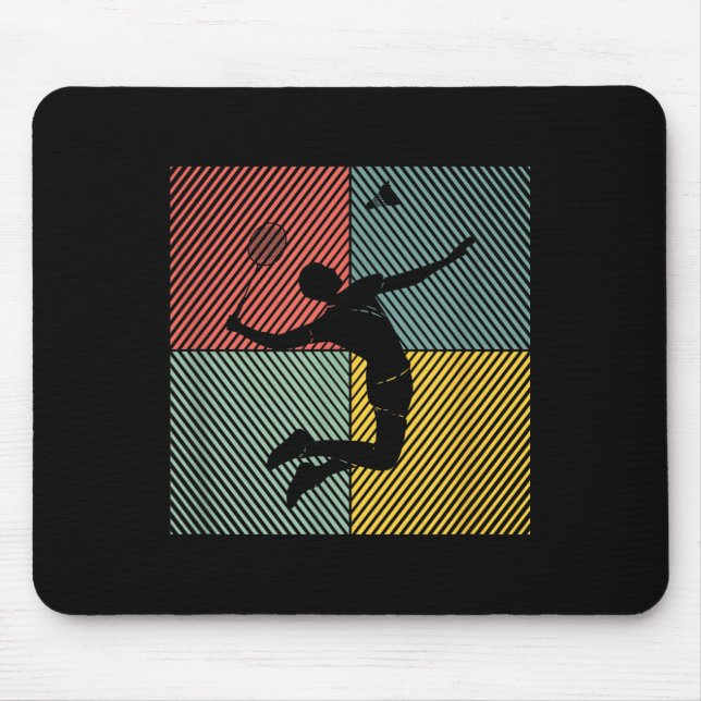 Mousepad Badminton Jogador do Jogo Shuttle Badminton (Frente)