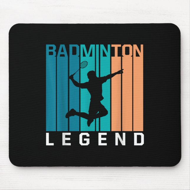 Mousepad Badminton Legend Jogador De Badminton Shuttle Spor (Frente)