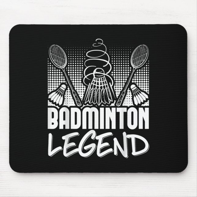 Mousepad Badminton Living Legend Player Sport Shuttle  (Frente)