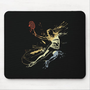 Mousepad Badminton Mulher Grafitti Shuttle Game Para Menina