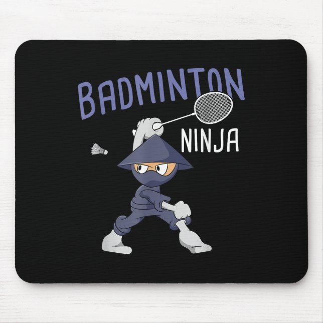 Mousepad Badminton Ninja Crianças Peteca Menino Badminton  (Frente)