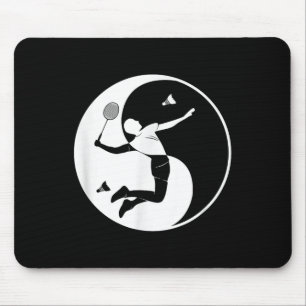 Mousepad Badminton-player Game Shuttle Yin-yang Símbolo Bad