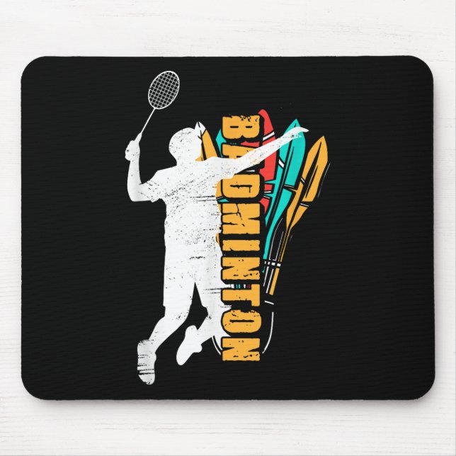 Mousepad Badminton Player _ Racket do Shuttle _ Badminton (Frente)