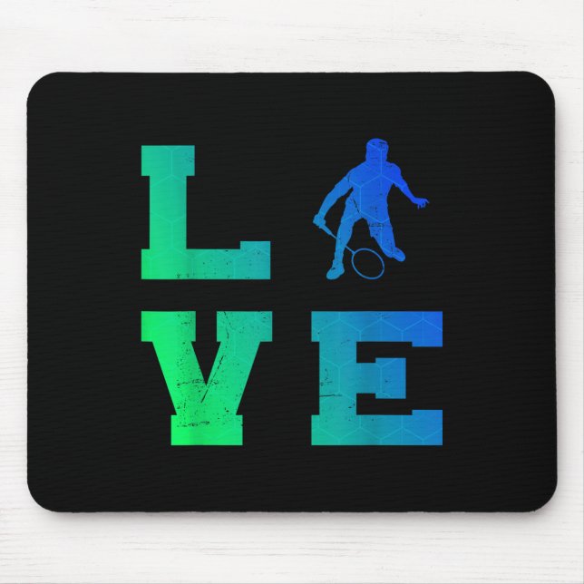 Mousepad Badminton Player Shuttle Squash Mens Badminton  (Frente)