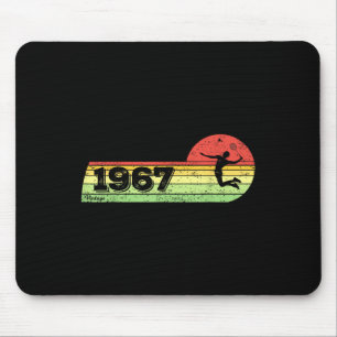 Mousepad Badminton-player Vintage 1967 Birthday Shuttle Bad
