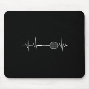 Mousepad Badminton Racket Heartbeat Jogador Engraçado Camis