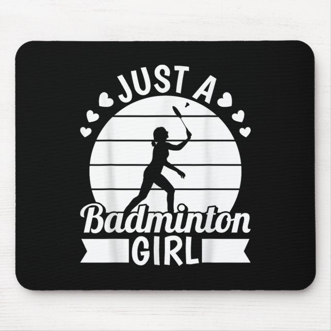Mousepad Badminton Shuttle Racket - Apenas Um Badminto (Frente)
