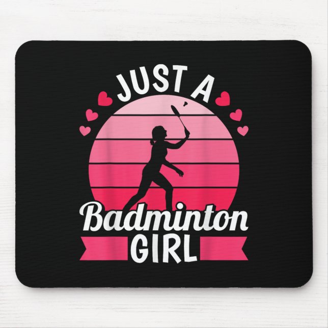 Mousepad Badminton Shuttle Racket - Racquet Just A Badminto (Frente)