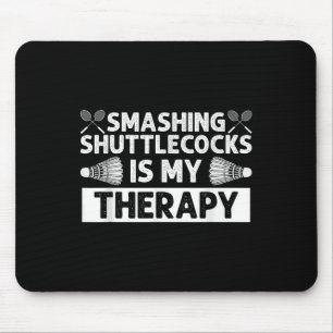 Mousepad Badminton Smashing Shuttles Racquet Sport