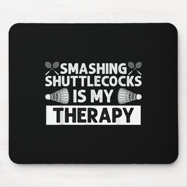 Mousepad Badminton Smashing Shuttles Racquet Sport (Frente)
