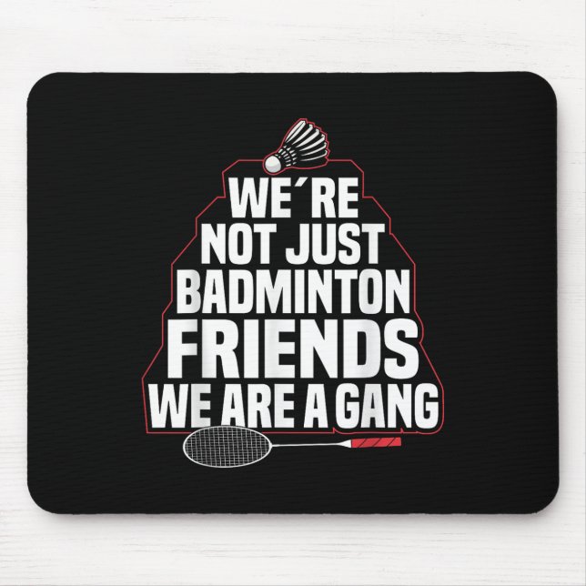 Mousepad Badminton Team Game A Gang Shuttle Player Badminto (Frente)