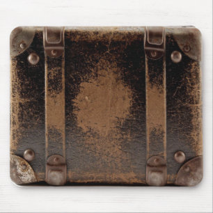Mousepad Bagagem de couro vestida antiga