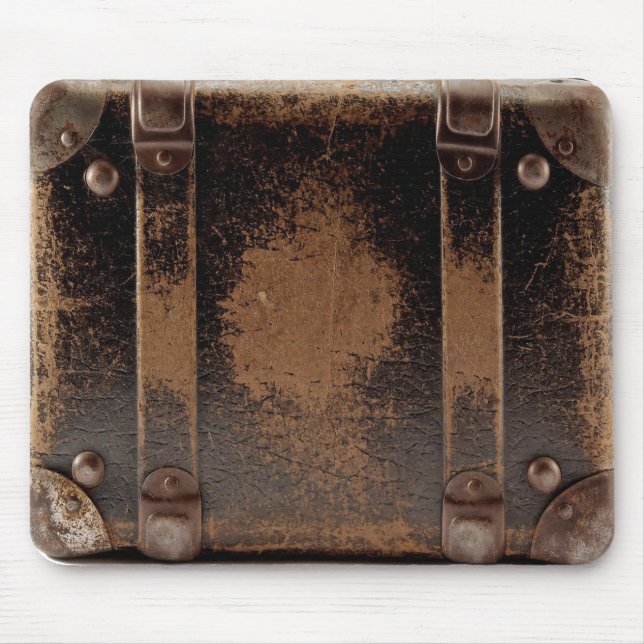 Mousepad Bagagem de couro vestida antiga (Frente)