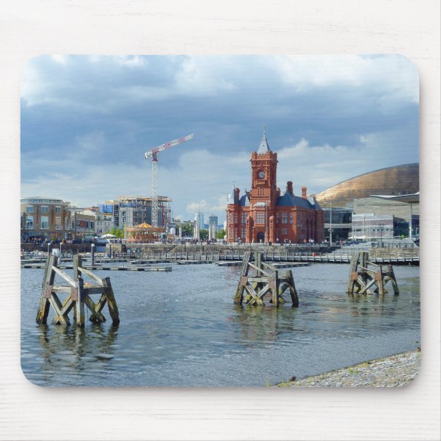 Mousepad Baía de Cardiff, Cardiff, Wales (Frente)