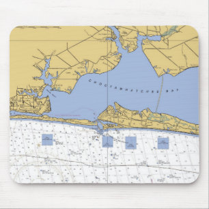 Mousepad Baía de Choctawhatchee, carta náutica de FL