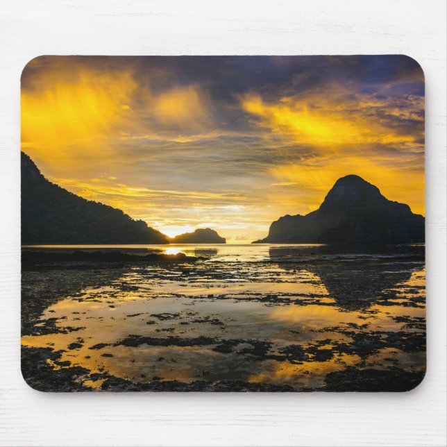 Mousepad Baía de El Nido Pôr do Sol (Frente)
