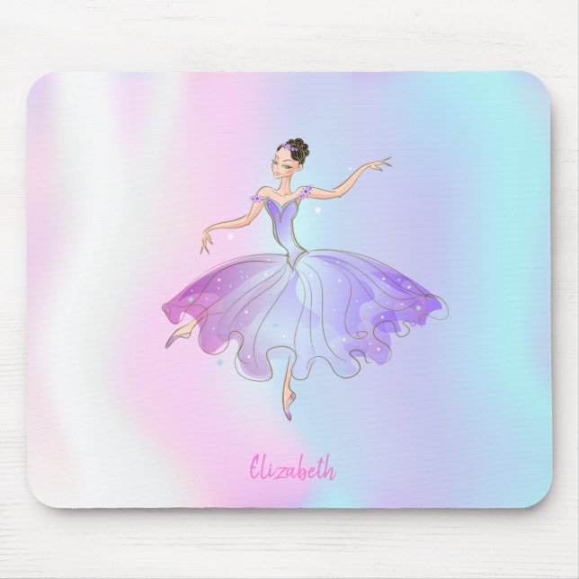Mousepad Bailarina Adorável Holográfica (Frente)