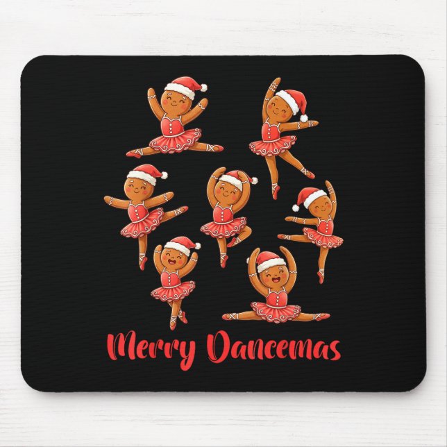 Mousepad Bailarino de Ballet Feliz Natal Gingerbread Profes (Frente)