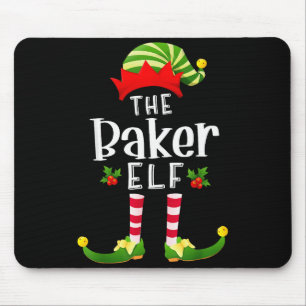 Mousepad Baker Duende de Natal Combinando Pijama Festa de N