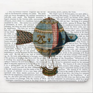 Mousepad Balão De Ar Quente Com Folha De Cauda