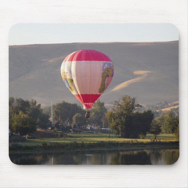 Mousepad Balão de ar quente sobre o rio Yakima (Frente)