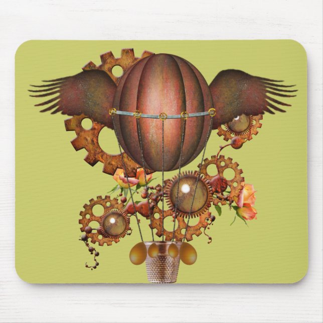 Mousepad Balão de Ar Quente Steampunk (Frente)