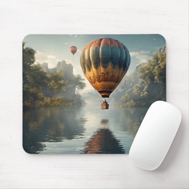 Mousepad Balão de Ar Quente Vintage (Com mouse)