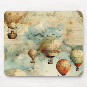 Mousepad Balão de Vintage Ar Quente em Paisagem Serena (6)
