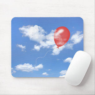 Mousepad Balão Vermelho Em Nuvens
