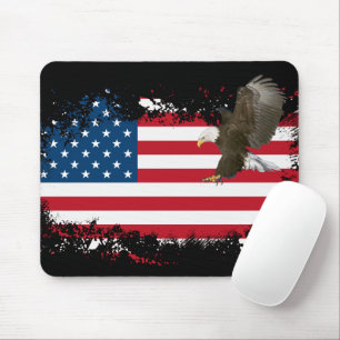 Mousepad Bald Eagle Em USA FlagMousepad