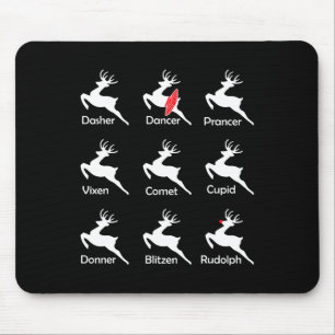 Mousepad Balé Ballerina Dança T de Reindeer de Natal