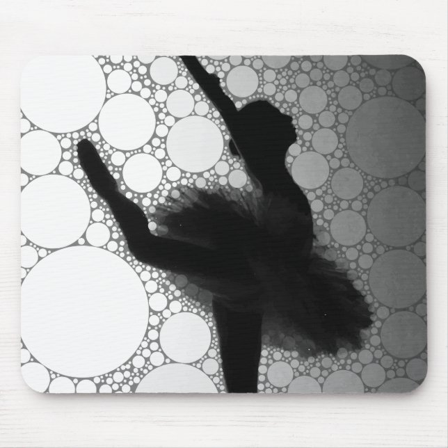 Mousepad Balé Black White Dancing Ballerina (Frente)