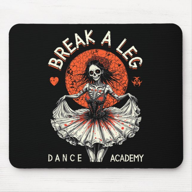Mousepad Balé Dancer Zombie Ballerina Dance Academy Engraça (Frente)